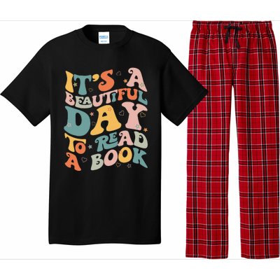 Cute Groovy National Read A Book Day Funny Book Lover Pajama Set