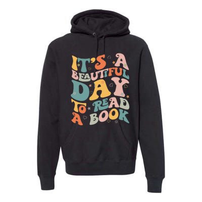 Cute Groovy National Read A Book Day Funny Book Lover Premium Hoodie