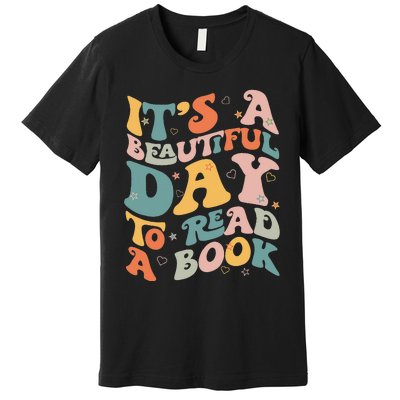 Cute Groovy National Read A Book Day Funny Book Lover Premium T-Shirt