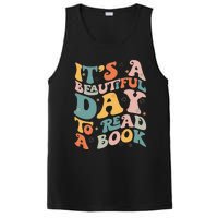 Cute Groovy National Read A Book Day Funny Book Lover PosiCharge Competitor Tank