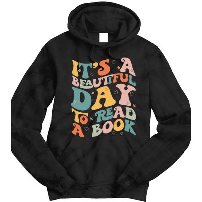 Cute Groovy National Read A Book Day Funny Book Lover Tie Dye Hoodie