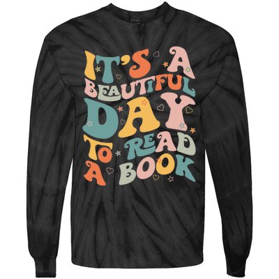 Cute Groovy National Read A Book Day Funny Book Lover Tie-Dye Long Sleeve Shirt