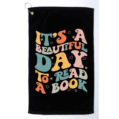 Cute Groovy National Read A Book Day Funny Book Lover Golf Towel