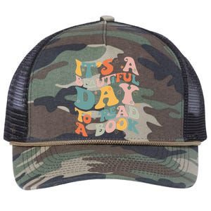 Cute Groovy National Read A Book Day Funny Book Lover Retro Rope Trucker Hat Cap