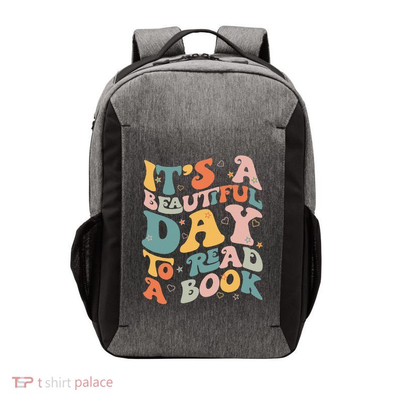 Cute Groovy National Read A Book Day Funny Book Lover Vector Backpack
