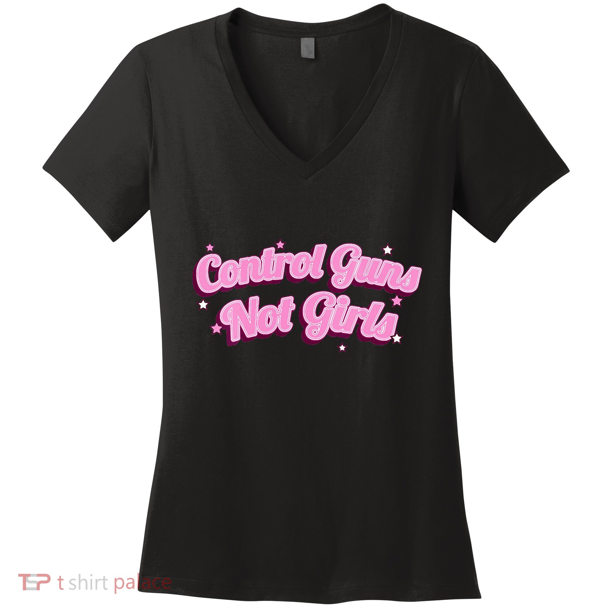 Control Guns Not Cute Feminist Women Rights Women's V-Neck T-Shirt