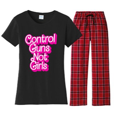 Control Guns Not Girl Rights Feminist Women's Flannel Pajama Set