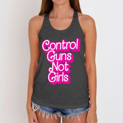 Control Guns Not Girl Rights Feminist Women's Knotted Racerback Tank