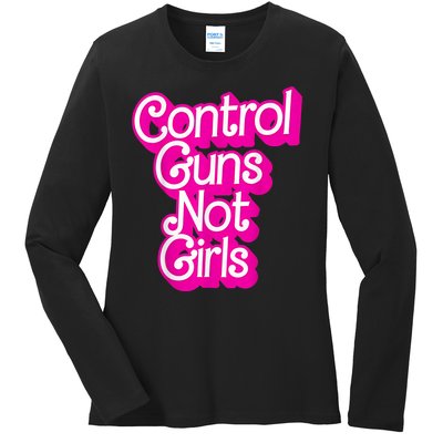 Control Guns Not Girl S Womans Rights Feminist Ladies Long Sleeve Shirt