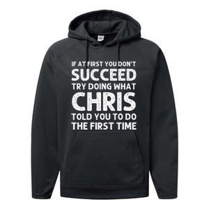 Chris Gift Name Personalized Birthday Funny Christmas Joke Performance Fleece Hoodie