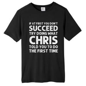 Chris Gift Name Personalized Birthday Funny Christmas Joke Tall Fusion ChromaSoft Performance T-Shirt