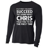 Chris Gift Name Personalized Birthday Funny Christmas Joke Cooling Performance Long Sleeve Crew