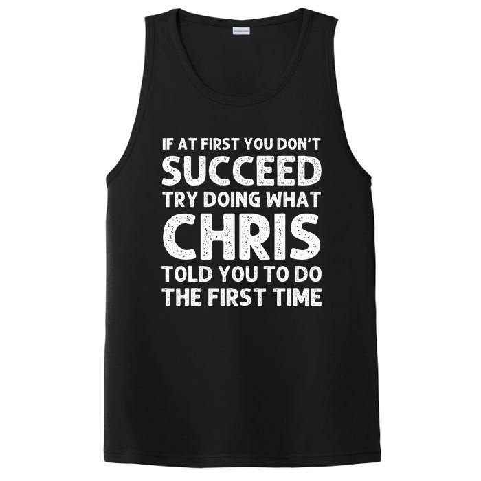 Chris Gift Name Personalized Birthday Funny Christmas Joke PosiCharge Competitor Tank