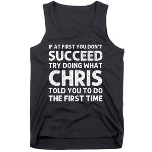 Chris Gift Name Personalized Birthday Funny Christmas Joke Tank Top