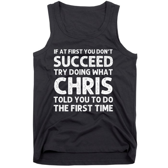 Chris Gift Name Personalized Birthday Funny Christmas Joke Tank Top