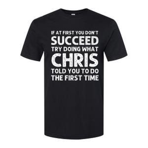 Chris Gift Name Personalized Birthday Funny Christmas Joke Softstyle CVC T-Shirt