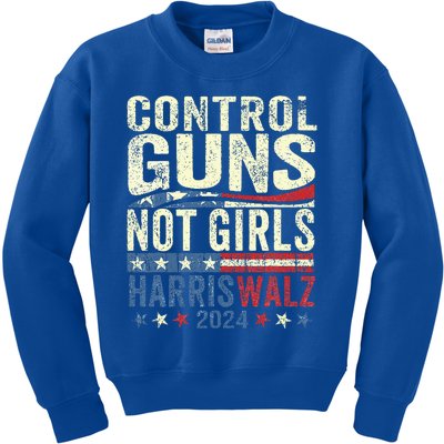 Control Guns Not Girl Rights Harriswaltz 2024 Kids Sweatshirt