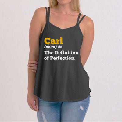 Carl Gift Name Personalized Birthday Funny Christmas Joke Women's Strappy Tank