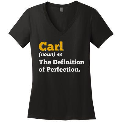 Carl Gift Name Personalized Birthday Funny Christmas Joke Women's V-Neck T-Shirt