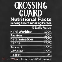 Crossing Guard Nutrition Facts Funny 7 Panel Mesh Trucker Snapback Hat