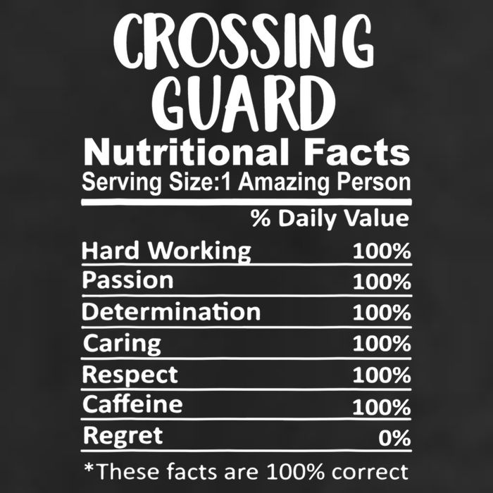Crossing Guard Nutrition Facts Funny Adult Drive Performance Visor
