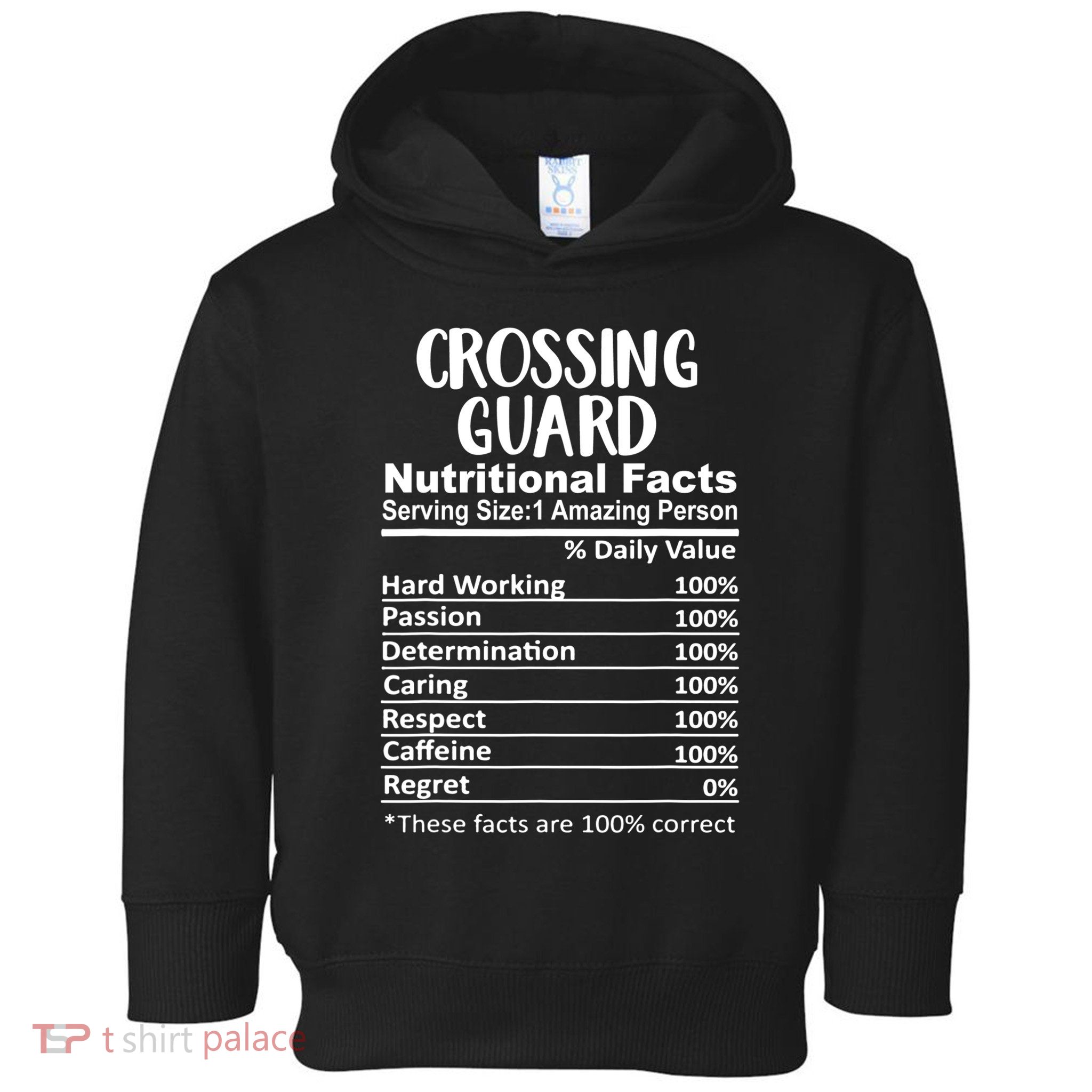 Crossing Guard Nutrition Facts Funny Toddler Hoodie
