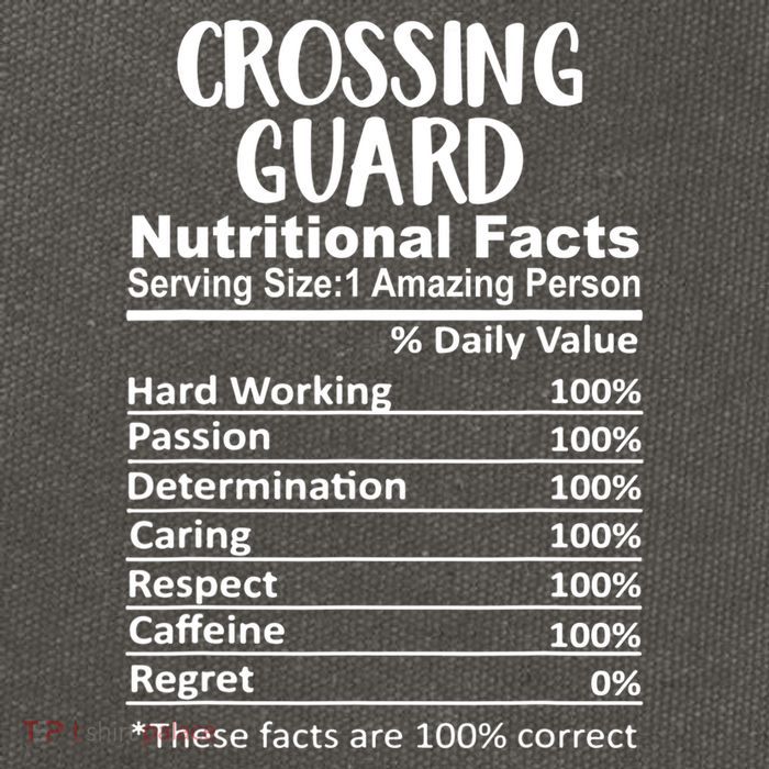 Crossing Guard Nutrition Facts Funny Cotton Canvas Backpack