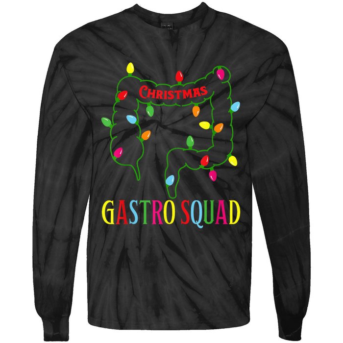 Christmas Gastro Nurse Squad Gastroenterology Doctor Vintage Tie-Dye Long Sleeve Shirt