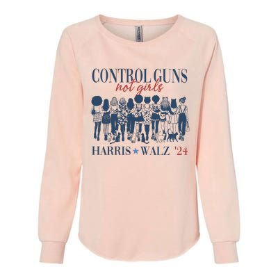 Control Guns Not Girl Womens California Wash Sweatshirt