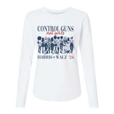 Control Guns Not Girl Womens Cotton Relaxed Long Sleeve T-Shirt