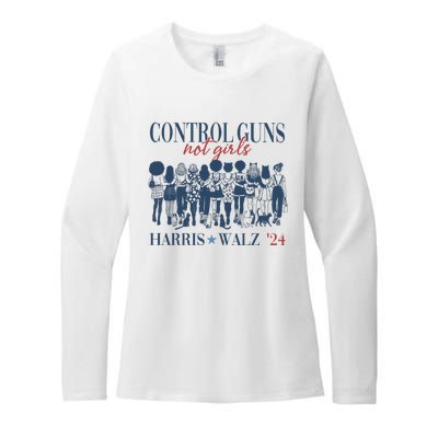 Control Guns Not Girl Womens CVC Long Sleeve Shirt