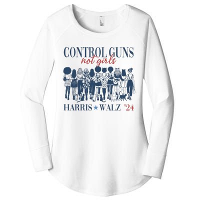 Control Guns Not Girl Women's Perfect Tri Tunic Long Sleeve Shirt