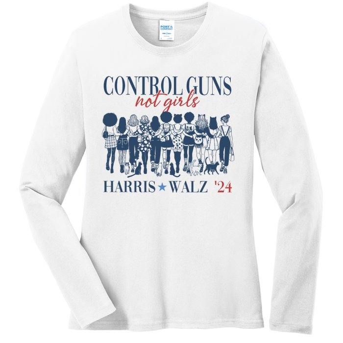 Control Guns Not Girl Ladies Long Sleeve Shirt