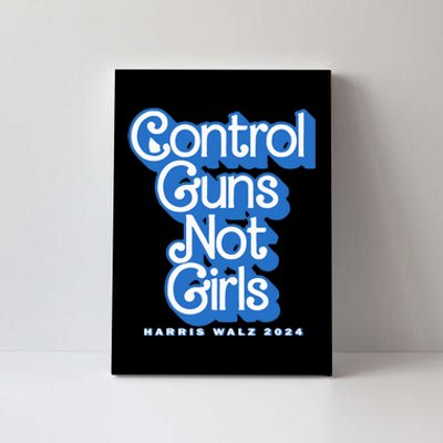 Control Guns Not Girl Harris Walz 2024 Blue Canvas