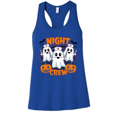 Cute Ghost Nurse Night Shift Crew Medical Humor Halloween Gift Women's Racerback Tank