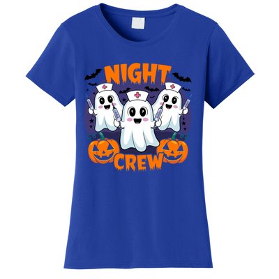 Cute Ghost Nurse Night Shift Crew Medical Humor Halloween Gift Women's T-Shirt