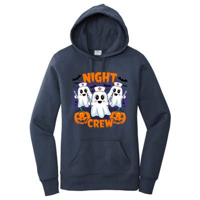 Cute Ghost Nurse Night Shift Crew Medical Humor Halloween Gift Women's Pullover Hoodie