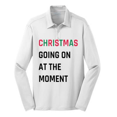 Christmas Going On At The Moment Christmas Silk Touch Performance Long Sleeve Polo