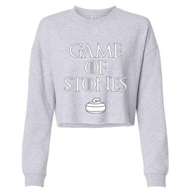 Curler Game Of Stones Curling Gift Cropped Pullover Crew