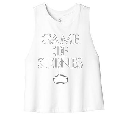 Curler Game Of Stones Curling Gift Women's Racerback Cropped Tank