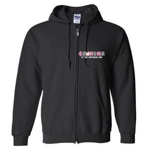 Cow Grandma Of The Birthday Cow Farm Birthday Family Full Zip Hoodie