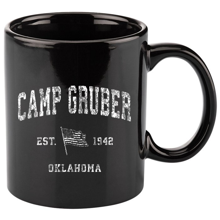 Camp Gruber Oklahoma Ok 11oz C Handle Ceramic Mug
