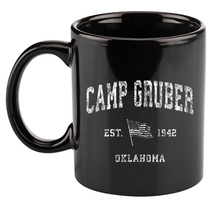 Camp Gruber Oklahoma Ok 11oz C Handle Ceramic Mug