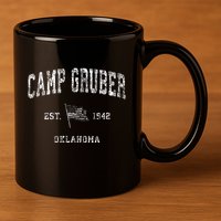 Camp Gruber Oklahoma Ok 11oz C Handle Ceramic Mug