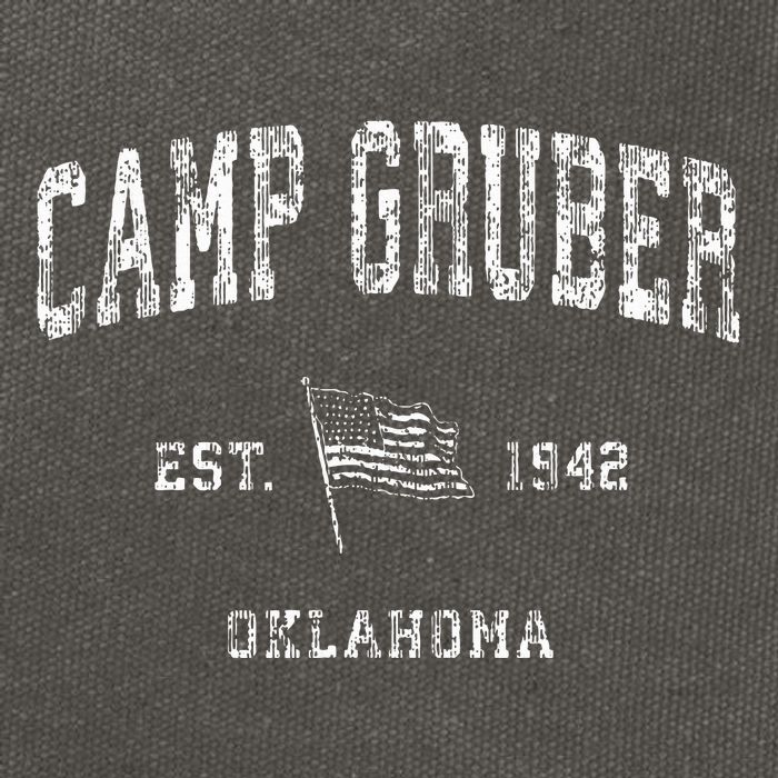 Camp Gruber Oklahoma Ok Cotton Canvas Backpack