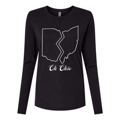 Classic Grey Ohio Womens Cotton Relaxed Long Sleeve T-Shirt