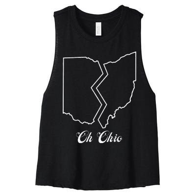 Classic Grey Ohio Women's Racerback Cropped Tank