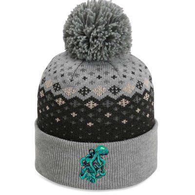 Cool Grunge Octopus Skull The Baniff Cuffed Pom Beanie