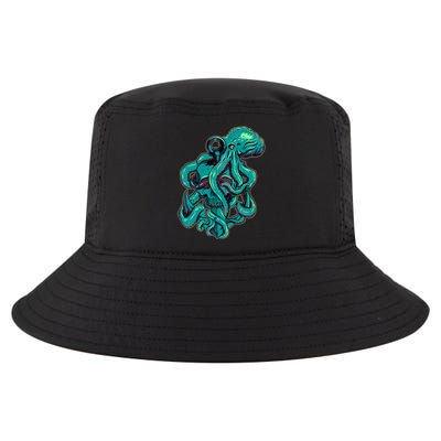 Cool Grunge Octopus Skull Cool Comfort Performance Bucket Hat