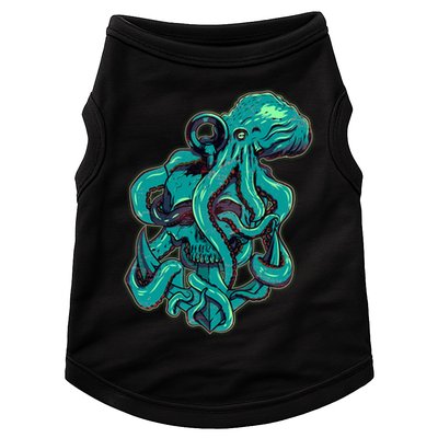 Cool Grunge Octopus Skull Doggie Tank